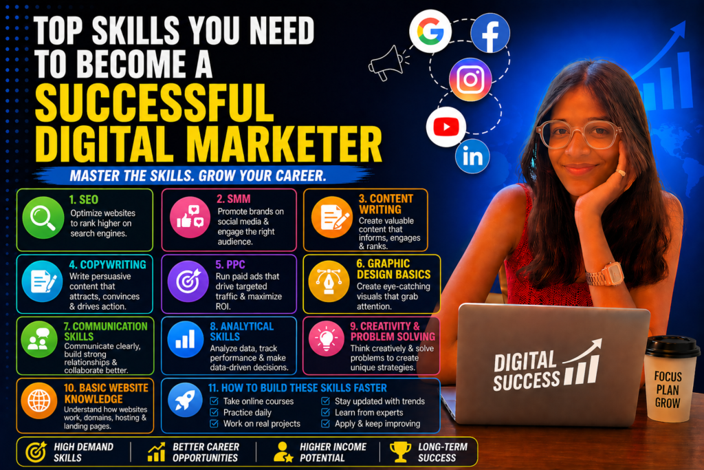Top Skills You Need to Become a Successful Digital Marketer.
